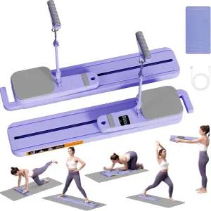 업그레이드된 필라테스 리포머 머신 - Ab 운동 장비 다기능 푸시업 보드 저항 밴드 밸런스 및 전신