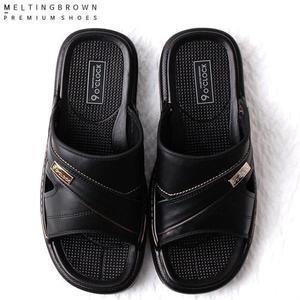 [멜팅브라운] 남성가죽슬리퍼 남자 직장인 가죽슬리퍼 실내화 GT08 (S2444925)