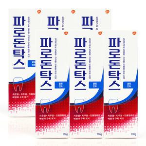 파로돈탁스 데일리 후로라이드 쿨링 민트 잇몸치약 100g x6개