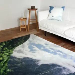 랜디케어 mountain sky 먼지없는 생활방수 사계절 거실 러그 카페트