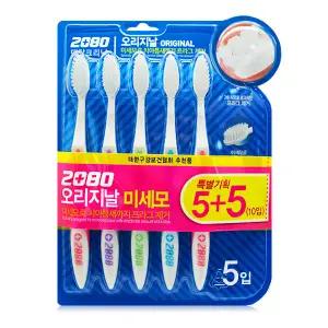 2080 오리지날 칫솔 미세모 5+5입 x 1개