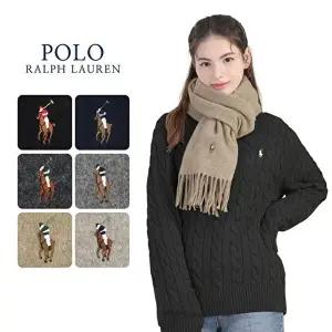 [폴로 랄프로렌][폴로 랄프로렌]이태리산  울 100 시그니처 멀티로고 폴로 머플러 (7color)