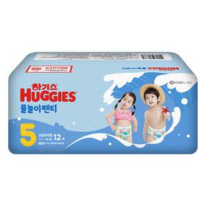 하기스 물놀이팬티, 5단계 공용, 12매, 1개