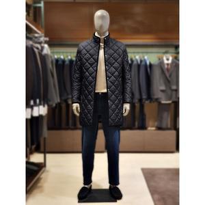 갤러리아 킨록 간절기 퀼팅 패딩 트렌치 코트 블랙네이비 (TIH03)