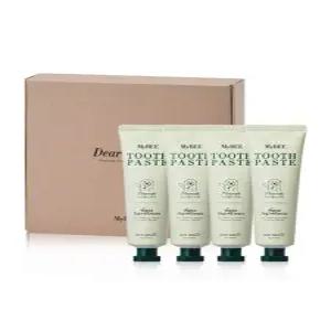 키즈 디어얼스치약 70g 선물세트 4개입) 샤인머스켓향 불소 999ppm 아기용 유아치약)