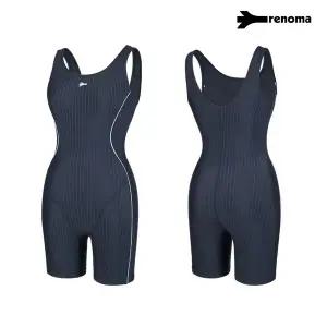 [레노마수영복]여성 실내 U-BACK 라인 2부 반신 수영복 다크그레이-RN-LS2F862-DG