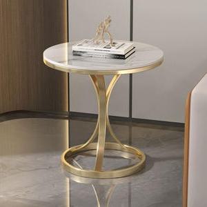 대리석 사이드 테이블 거실 철제프레임 보조 협탁 쇼파간이테이블 골드 원형