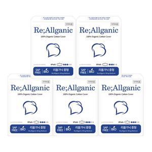 내츄럴코튼 리올가닉 생리대 중형 8P x 5팩 NO SAP 유기농 생리대