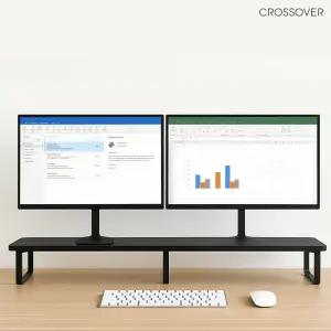 크로스오버 STB-111-03 거치대 스탠드 컴퓨터선반 듀얼 모니터받침대
