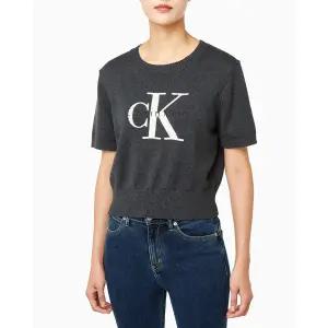 [롯데백화점]캘빈클라인 (44E306G)여성 청키 코튼 그래픽 풀오버