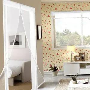 현관문 자석 방풍 막 겨울철 방풍용 단열 현관문 방풍 비닐 방한 커튼 문풍지