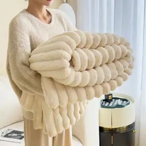 극세사 블랭킷 부드러운 따뜻한 담요 대형 블랭킷 겨울용 침대 차량용 무릎 이불