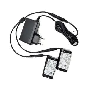 발열장갑 충전 키트 7.4V 리튬 배터리 2개 젠더 그리고 충전기  오토바이 스키 낚시 장갑 호환[pw]