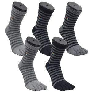 아놀드파마 5켤레 더블쿠션 남자발가락양말 링글 중목 BA005