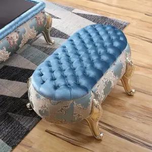 유럽풍 패브릭 스툴 엔틱 소파 발받침 북유럽 등받이 화장대 화장대의자 체