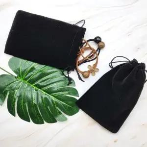 벨벳파우치 립스틱 화장품 작은 주머니 가방 블랙 (WFJPVQX)