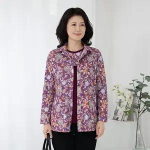 엄마옷 겉기모 카라 가디건 앙상블세트 1GHJ24673 중년여성 마담 60 70대  빅사이즈 할머니