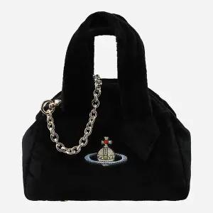 [비비안 웨스트우드]5F 47030007W W00ZL N401 야스민 미니 벨벳 토트백