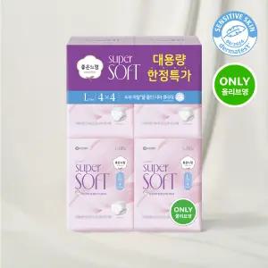 대용량 좋은느낌 수퍼소프트 입는오버나이트 대형 4P4팩