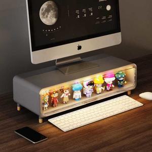 바이디움 모니터받침대서랍 회색 와이드모니터 받침대서랍 피규어