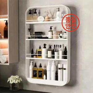 벽걸이 형 선반 주최자 주방 보관 펀치없는 욕실 세면 용품 다층 화장품
