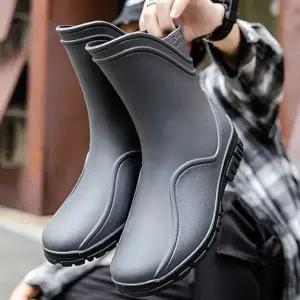 남성 레인부츠 캐주얼부츠 장화 레인 아웃도어 작업화 캠핑 (WFJSNUI)