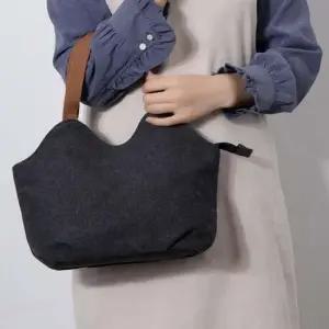 여자 토트백 심플 레이어드 캔버스 토트백 데일리가방