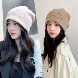 봄가을겨울비니 여성모자 윈터 LUCK 보온 따뜻 입체레