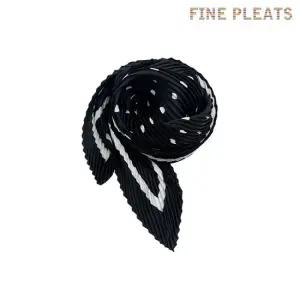 [FINE PLEATS] 피네 플리츠 도트 쁘띠 스카프 블랙