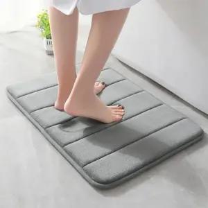 그레이 사각 메모리폼 발매트 40X60cm 발매트 흡수매트 욕실매트 주방매트