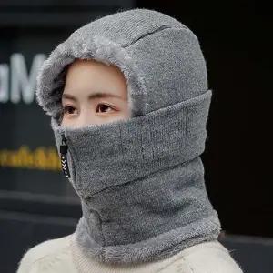 마우스 지퍼 오픈 넥워머 여성 겨울 털 방한 복면 3색 넥워머 목토시 골프넥워머 방한용품 겨울넥워머