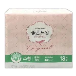 좋은느낌 생리대 울트라 슬림 날개 생리대 소형 18개 생리대 소형생리대