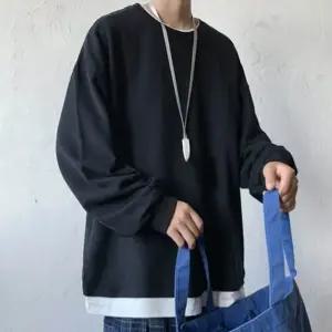 남성 4컬러 베이직 레이어드넥 포멀룩 긴팔티셔츠 (WFK5YT8)