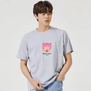 키밍 곰 BEAR 파스텔 그래픽 캐쥬얼 반팔티 W7EA05A