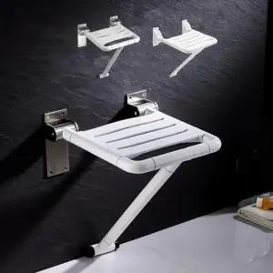 키밍 접이식 샤워용 보조의자 노인 벽걸이 스텐형 샤워의자 보조의자