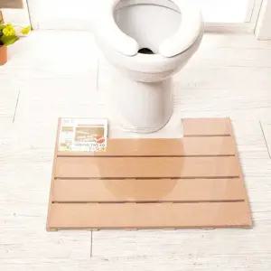 고품질 발판 트임 논슬립 우드무늬 욕실 현관 발코니 매트 (WFK6J6I)