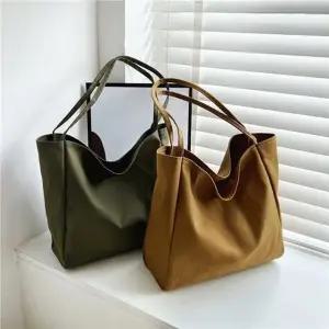 캔버스백 4컬러 여성에코백 캔버스가방 숄더백 무지백 (WFJSQZU)