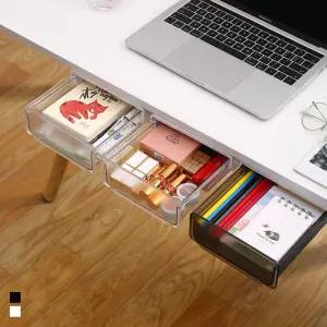 키밍 다용도 슬라이딩 부착식 데스크 서랍 언더서랍 다용도 슬라이딩