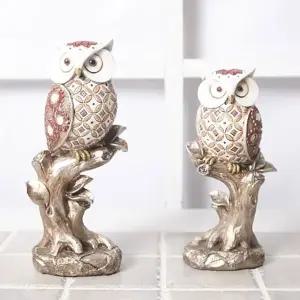 소품 부엉이모형 정인레드부엉이세트 인테리어 인형 (WFK6IJA)