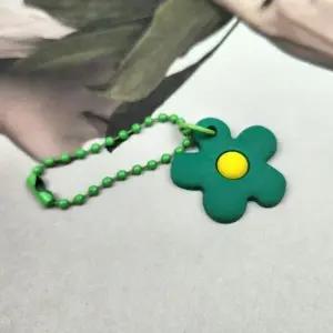 컬러 플라워 키링 그린 가방 데이지 꽃 키홀더 (WFK90D7)