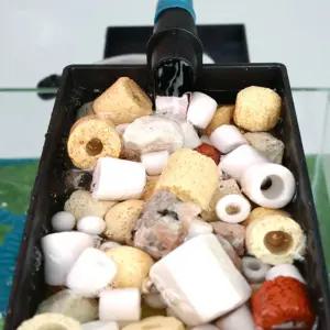 어항 스펀지 저면 상면 여과재 망 10가지 혼합 420g 여과기여과제 저면여과기