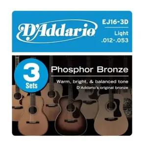 어쿠스틱스트링 3팩 012-053 통기타줄 Cjf219 Light 키타줄 (WFK9MLE)