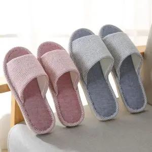 스트라이프 앞트임 코튼 실내화 (WFK9143)