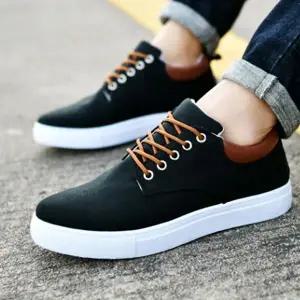 [하프클럽/]남성 통굽 단화 면 베이직 키높이 캐주얼