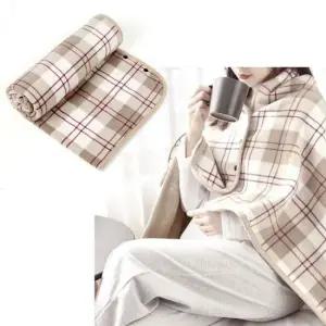 체크 기모 극세사 똑딱이 빅 블랭킷 망토담요 100X140 극세사담요 캠핑담요 무릎담요 겨울담요 차량담요