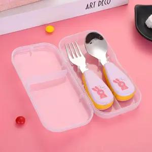 수저 포크 세트 아기 유치원 휴대용스푼 이유식 어린이식 용스푼 도시락 숟가락