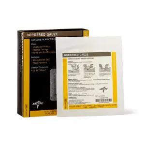 메드라인 경계 거즈 4인치 x 접착 아일랜드 드레싱 멸균 15 카운트