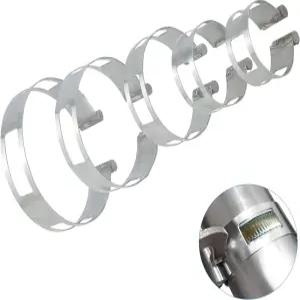 용접 제작을 위한 5PCS 스테인리스 스틸 태킹 밴드 클램프 온 배기 파이프 밴드(2인치 2.5인치 3.5인치