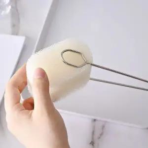 [하프클럽/]교체형 스텐레스 주방 병솔 스펀지 세트 젖병솔 스펀