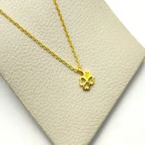 24K 순금 1돈 블로썸 목걸이(18K 연결고리 장식)